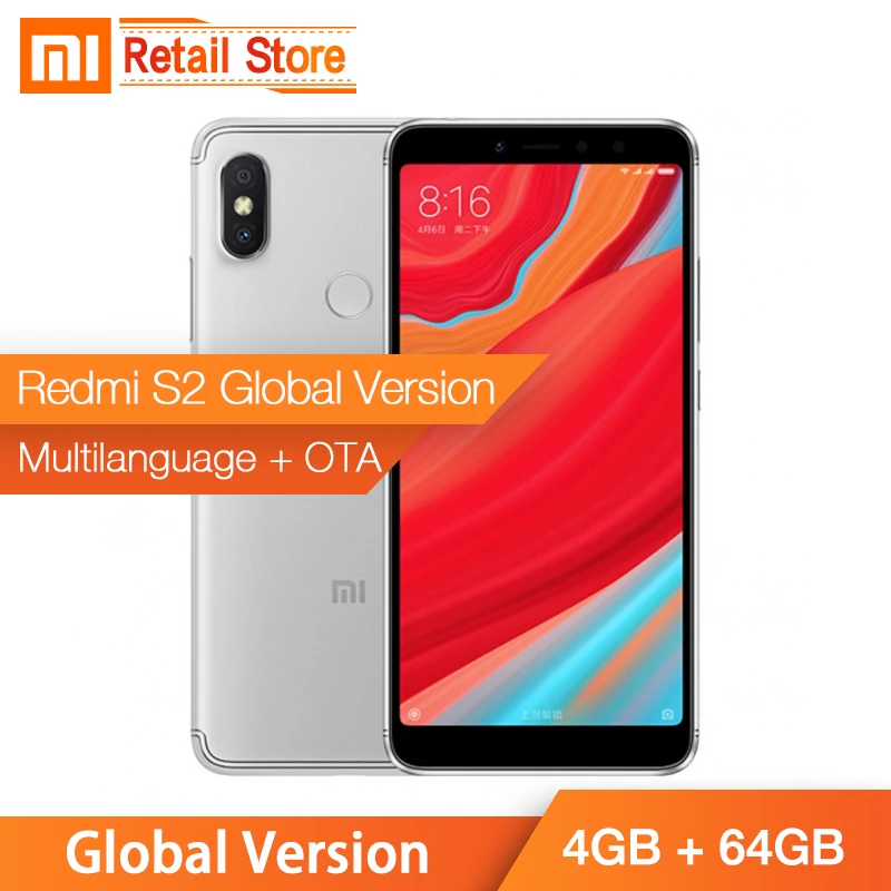Глобальная версия Xiaomi Redmi S2 S 2 4 ГБ 64 Восьмиядерный процессор Snapdragon 625 мобильный