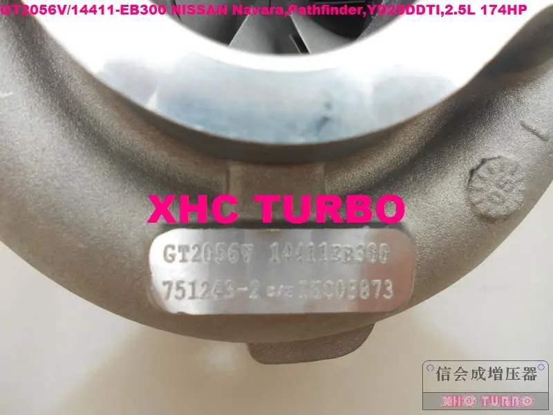 Турбокомпрессор GT2056V 751243-5002S 14411-EB300 для NISSAN Navara Pathfinder 2.5DI QW25/YD25DDTI 2.5L 174HP 2005-Новинка |
