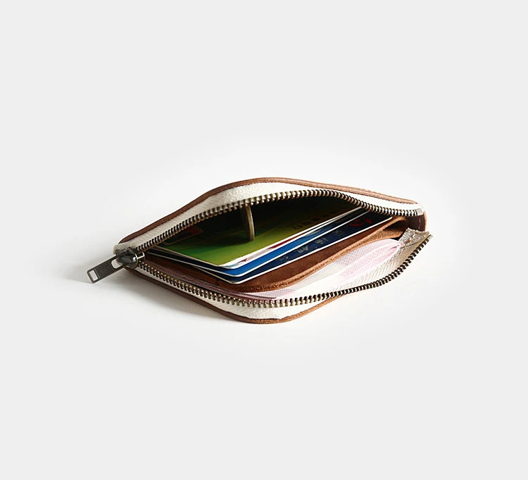 Кошелек из натуральной кожи для мужчин и женщин, ручная работа, винтажные короткие маленькие кошельки на молнии, кошелек с карманом для монет, сумка для денег, держатель для карт