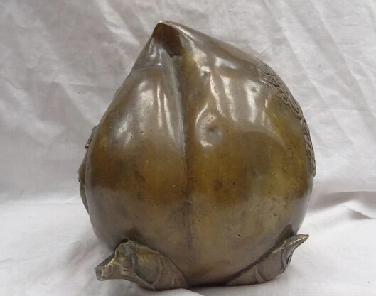 Бир 005261 10 &quotКитайский Бронзовый БАТ Счастливый Смех Будды Майтреи Голова В