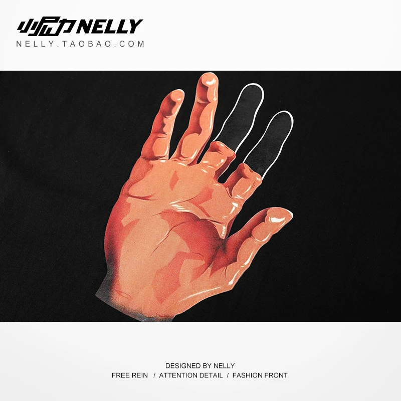 Мужская Спортивная Футболка NELLY Повседневная футболка в стиле хип-хоп с принтом