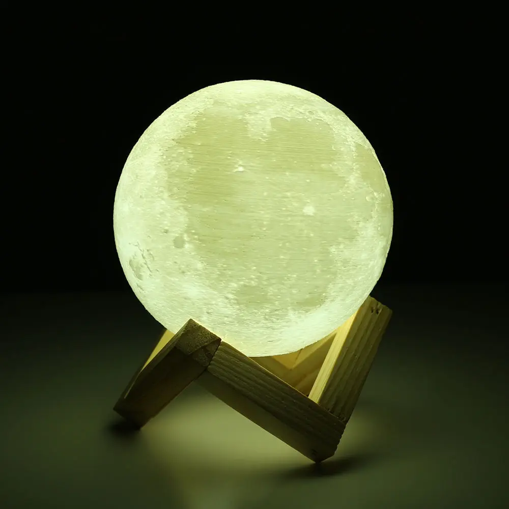 3D Moon Lamp with Touch Control Printing LED Night Light Two Color Adjustable Brightness&USB Recharge nightlight Home Dec | Освещение
