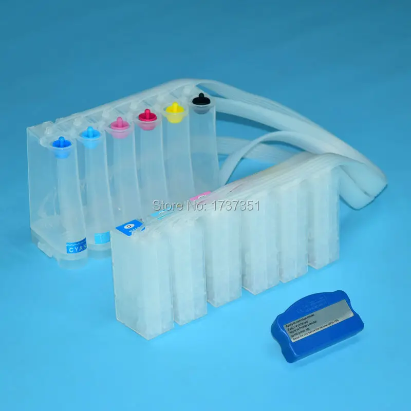 6 color PP-100 PP-50 Ciss System with Chip Resetter 6PC*1000ML Dye Ink for Epson PP100 PP50 Printer | Компьютеры и офис