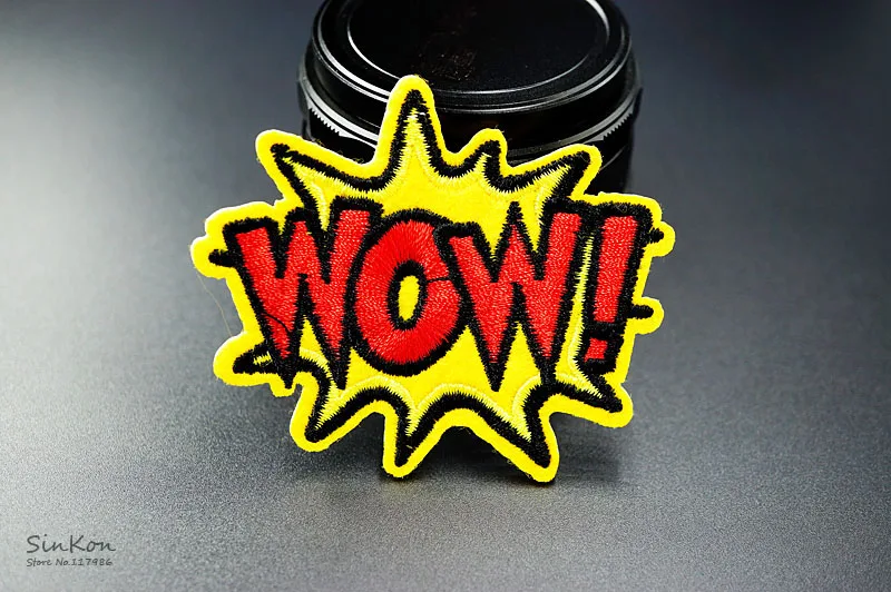 1 шт. WOW(Размер: 6,9X7,3 см) DIY тканевые значки вышитая аппликация швейная одежда наклейки одежда аксессуары