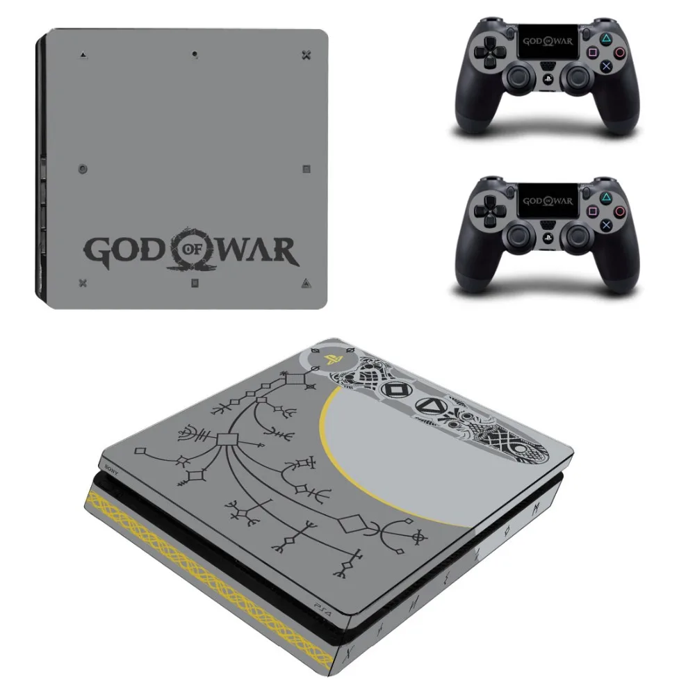 Наклейка God of War 4 PS4 Slim Skin Виниловая наклейка для консоли Dualshock Playstation и 2