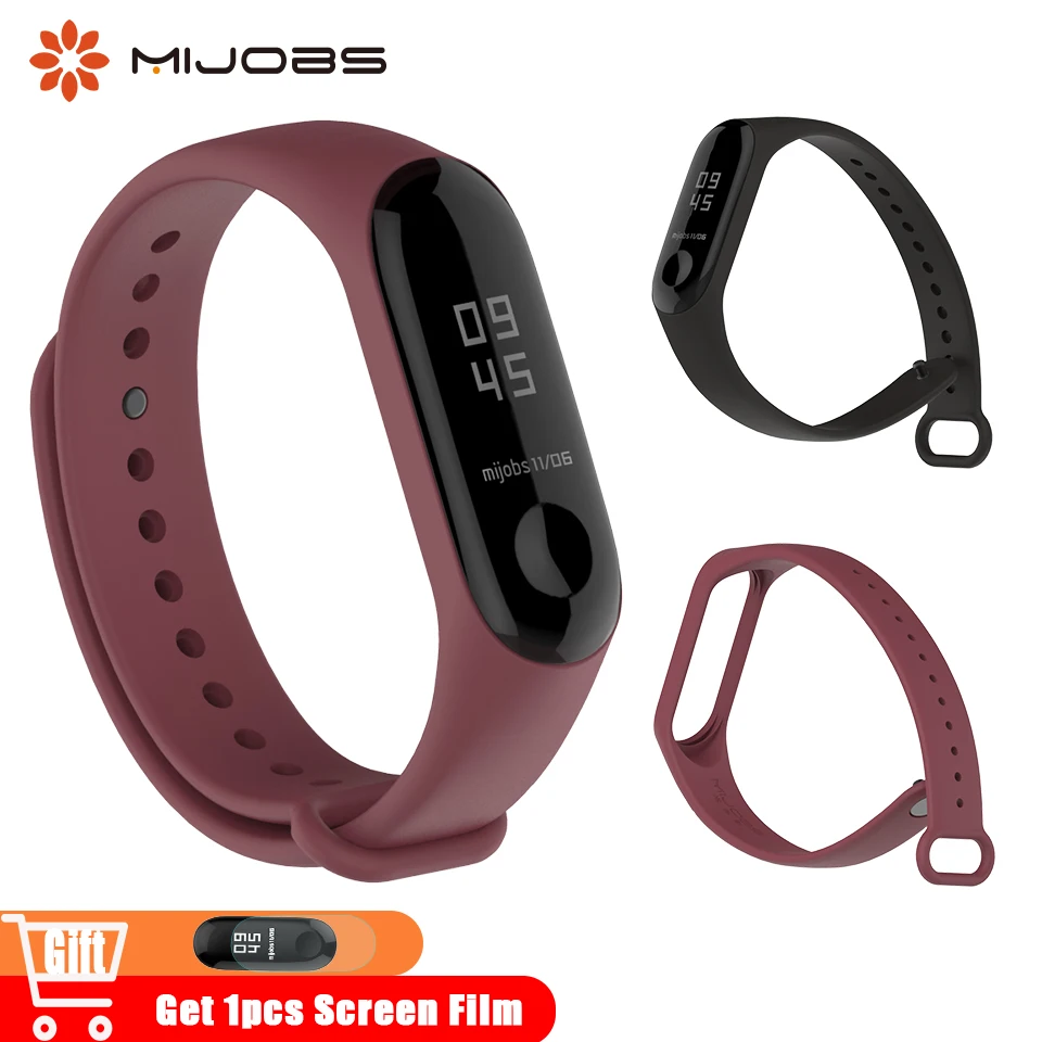 Mi jobs Sport mi Band 3 Аксессуары Силиконовый ремешок для Xiaomi mi Band 3 mi 3 умный браслет часы mi band 3 браслет mi Band 3