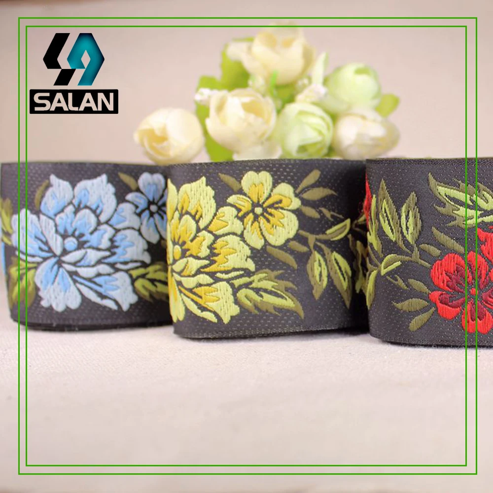 Национальный Ветер черный фон Камелия лента кружево традиционные декоративные