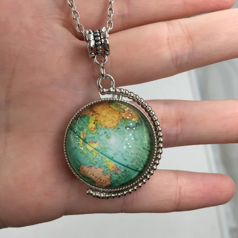 Земля Карта мира Двусторонняя Поворотный Горячие стеклянные купольные