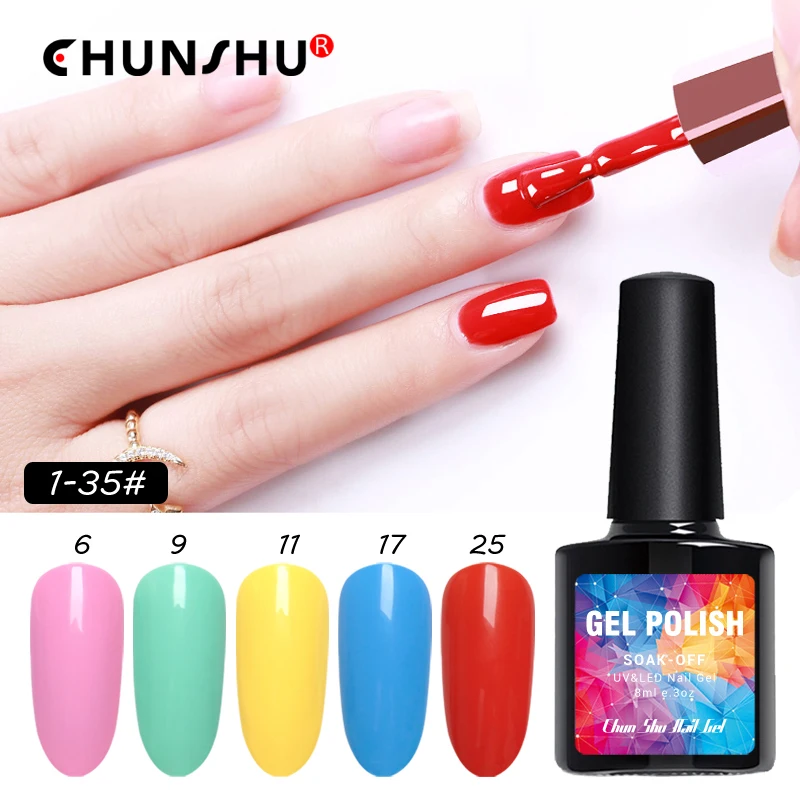 CHUNSHU новый дизайн Гель лак для ногтей Маникюрный полуперманентный верхнее