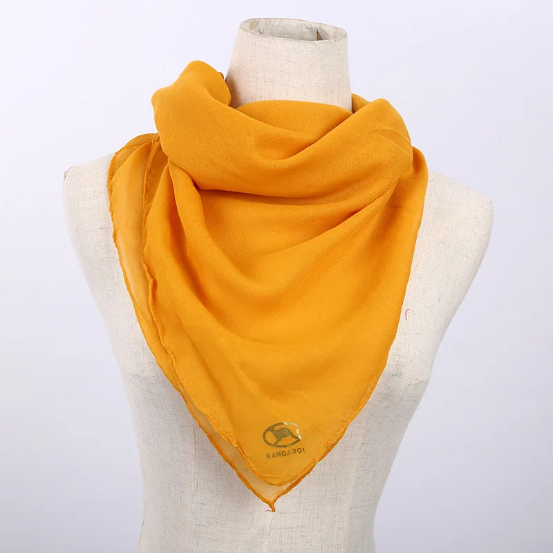 Spring&ampAutumn New Arrival Square Shape Scarves Women Chiffon Solid Color Hijab Wraps Muslim Shawl Scarf |