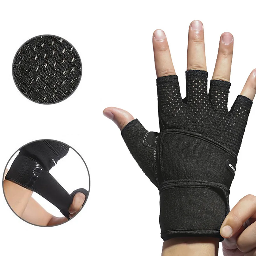 Cycling Anti-slip Anti-sweat Men Women Half Finger Gloves Breathable Anti-shock Sports Gloves MTB Bike Bicycle Glove L XL