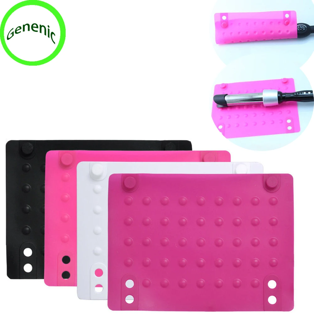 Плоский железный термостойкий силиконовый коврик выпрямитель для завивки волос