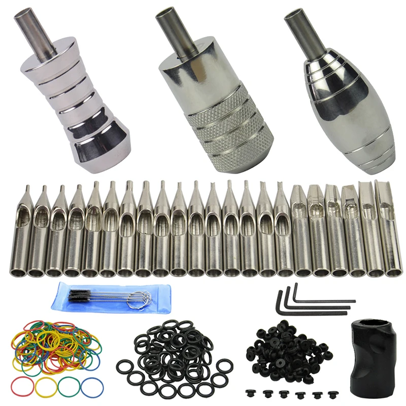 3 шт. насадки для тату ручки из нержавеющей стали 50 шт.|stainless steel tattoo grip|tattoo griptattoo tubes