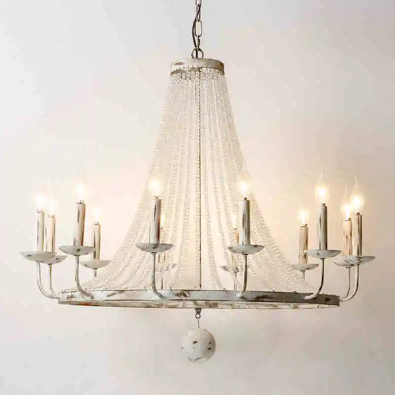 Роскошная винтажная ретро-люстра в американском стиле кантри большая