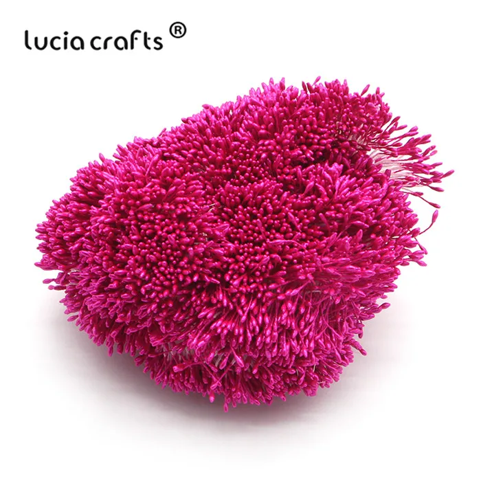 C17 Rose red Lucia crafts 576 шт 1 мм разноцветный цветок тычинки цветочные украшения торта Двойные головки DIY материалы ручной работы C1301 - Цвет: C17 Rose red