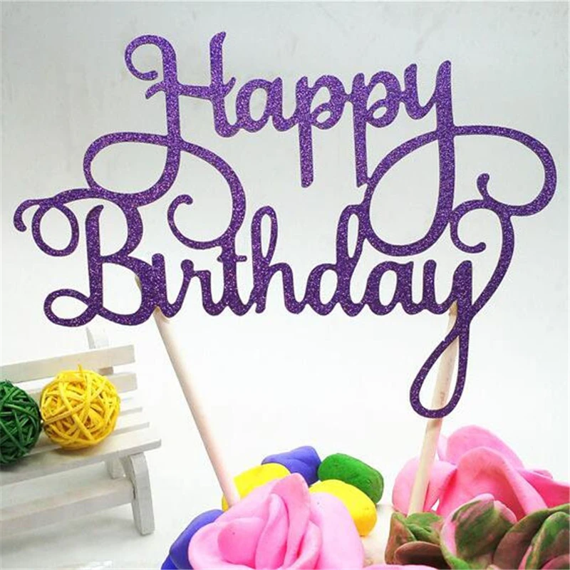 Золотистый Топпер для торта на день рождения 20 шт./лот топпер свадебного