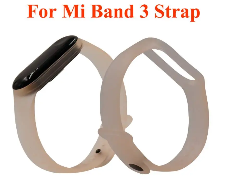 MiBand3 Orange Прозрачный ремешок для mi Band 2 3, браслет, спортивные Смарт-часы, силиконовый ремешок на запястье для Xiaomi mi Band 2, браслет - Цвет: MiBand3 Orange