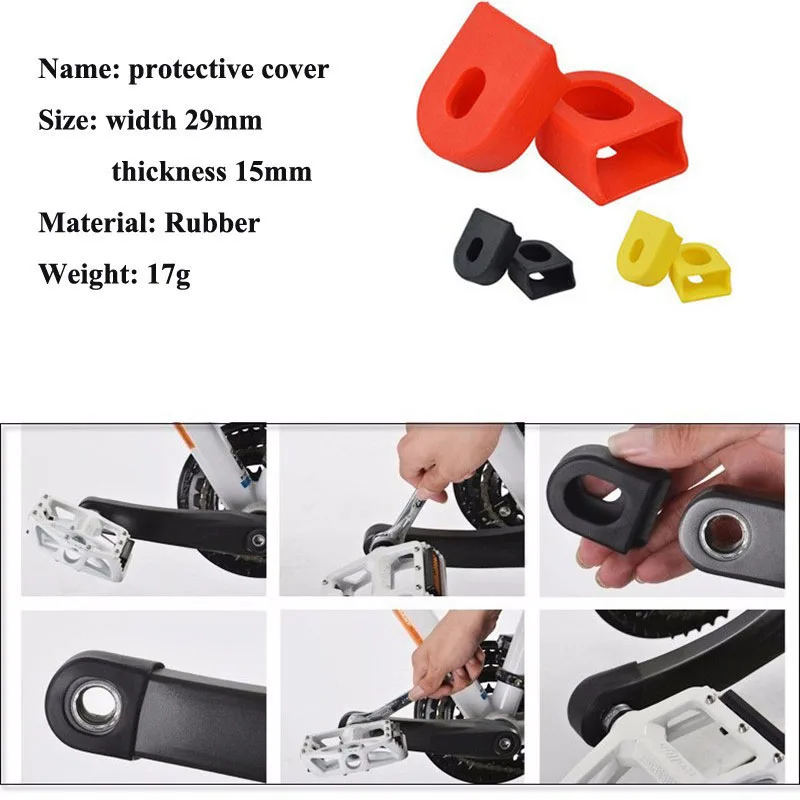 1pair sports Bicycle Accessories for Mountain Bike Carbon Fiber Fixed Gear Pedal Crank Case black Cycling Protector Cover Cap | Спорт и