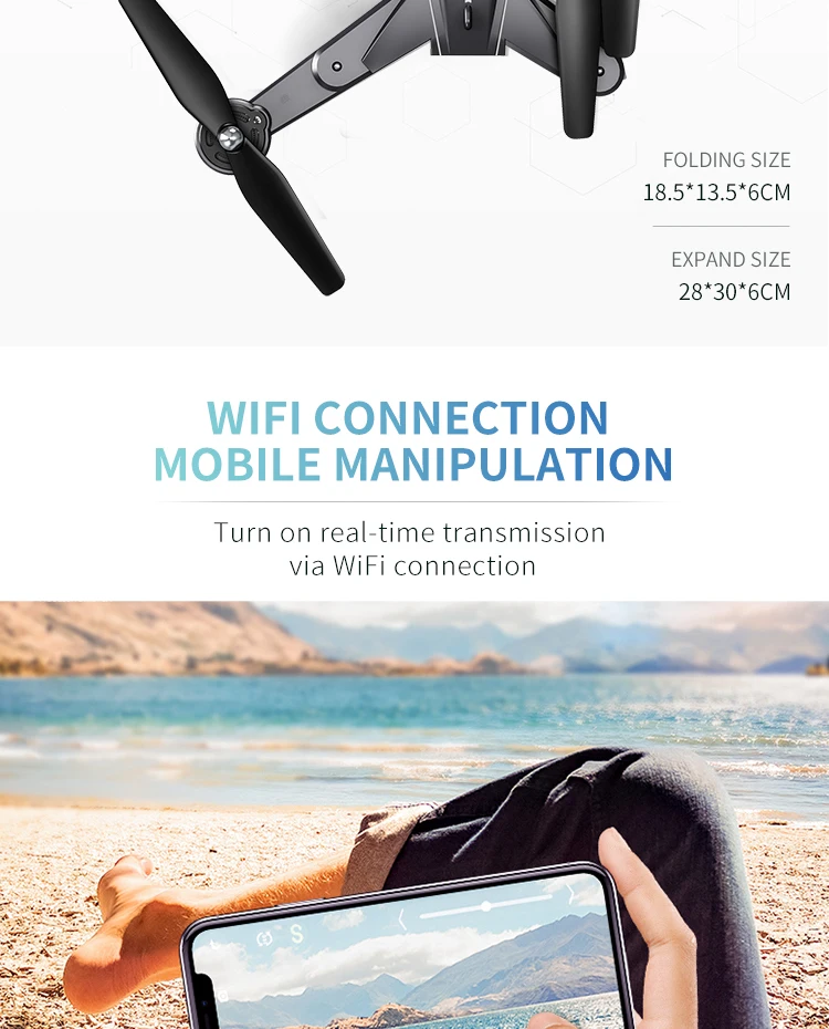 Visuo XS816 складной Дрон с двойной камерой 4K WiFi FPV селфи широкоугольный оптический поток позиционирования RC Квадрокоптер вертолет игрушки