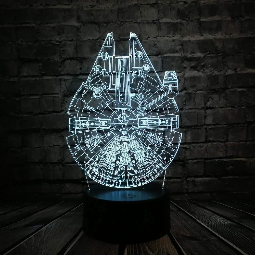 Звездные войны, НЛО BB8 R2D2, 3D светодиодный светильник, классный ночной Светильник для мальчика в спальню, Декор, детские игрушки, подарок для ребенка, гаджет