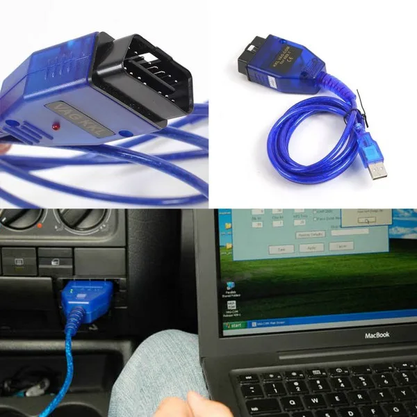 RVIOLON OBD2 USB автомобильный диагностический кабель синий VAG COM KKL 409 1 автоматический