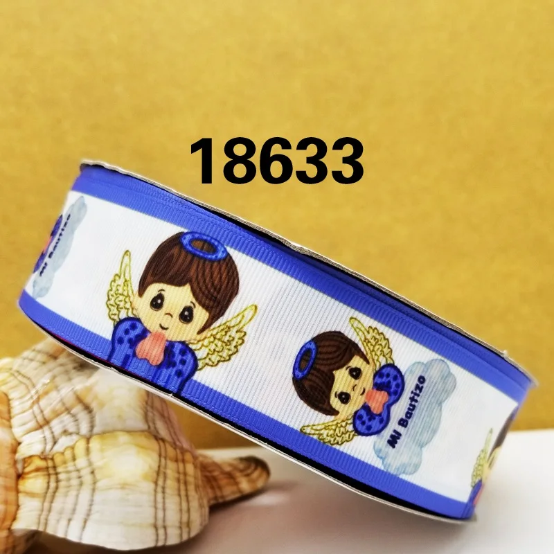 Бесплатная доставка 50 ярдов мультфильм Хэллоуин печатных grosgrain ленты 23975|Ленты