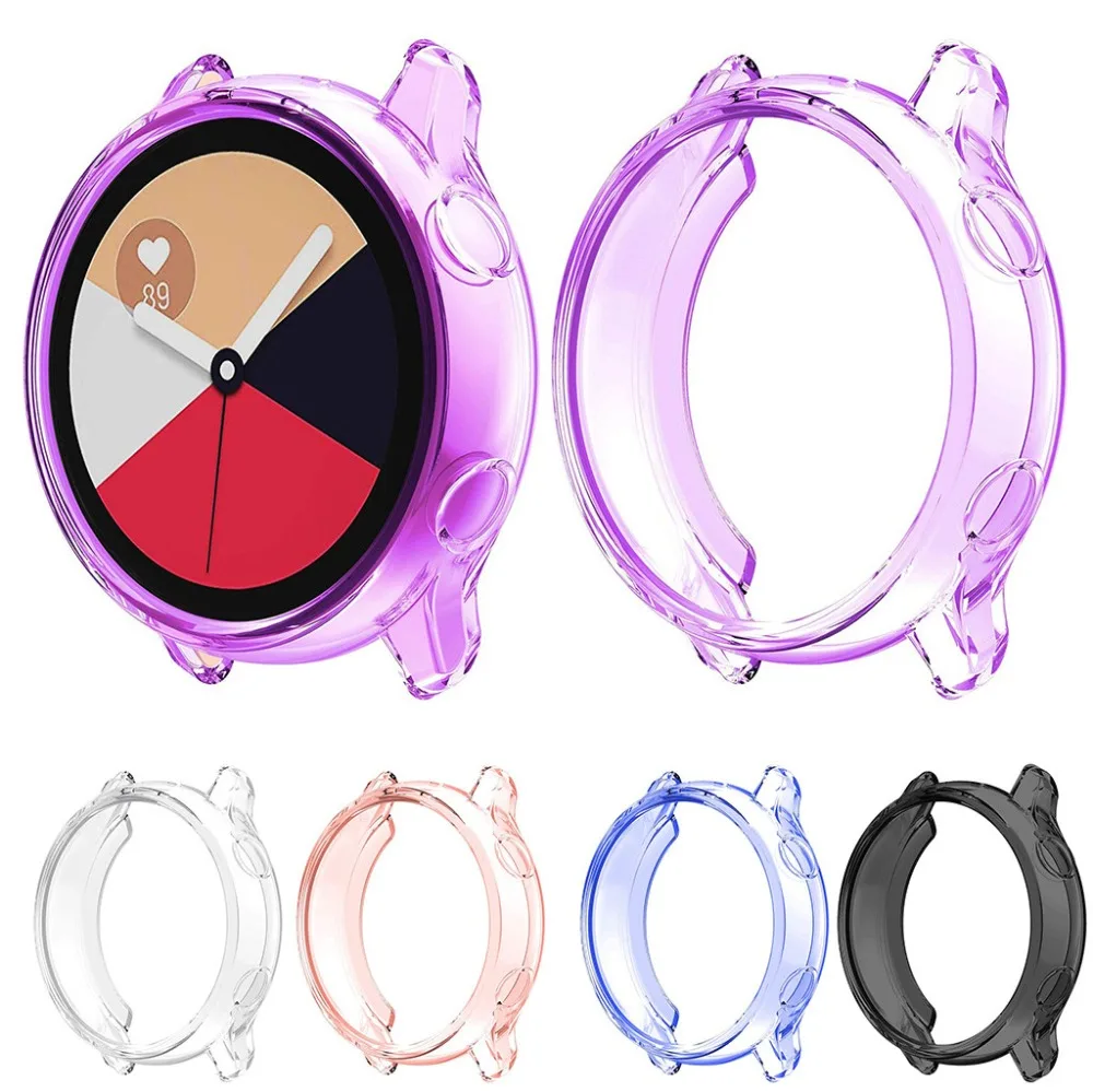 Смарт Аксессуары для Samsung Galaxy Watch Active прозрачный защитный чехол из ТПУ Сменный