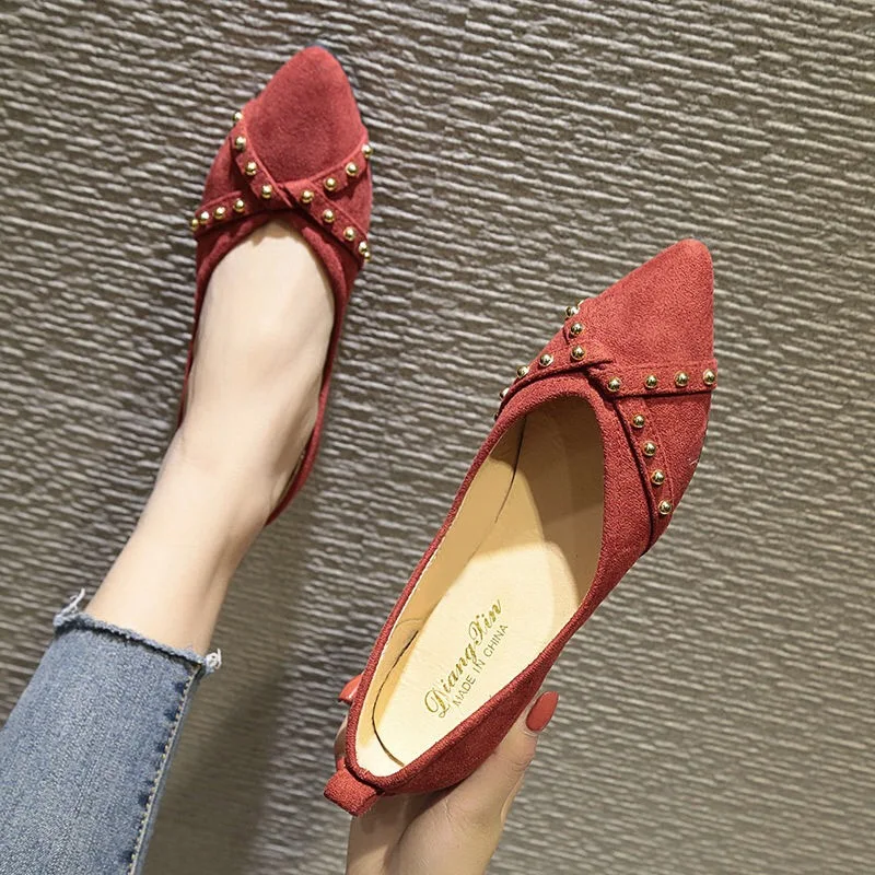 Женские туфли на плоской подошве Vangull повседневные Мокасины с заостренным мысом