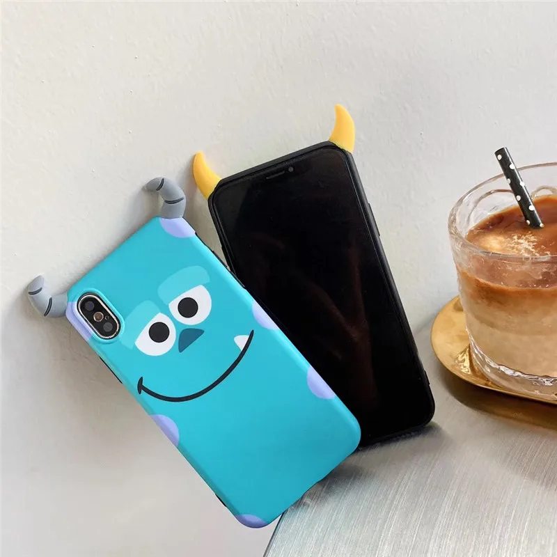 Милый 3D чехол для телефона с мультяшными ушами университета монстров iPhone 6 6s 7 8 plus
