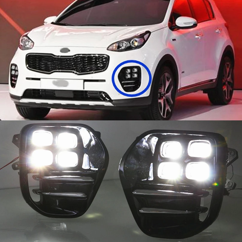2 шт. для Kia Sportage KX5 2016 2017 2018 яркий светодиодный DRL дневные ходовые огни