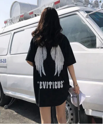 Новинка 2019 Корейская Футболка Harajuku Ullzang женская футболка с коротким рукавом и