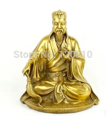 

Free shipping Copper Wong Tai Sin Taoist Feng Shui Lucky Buddha bronze statue ornaments