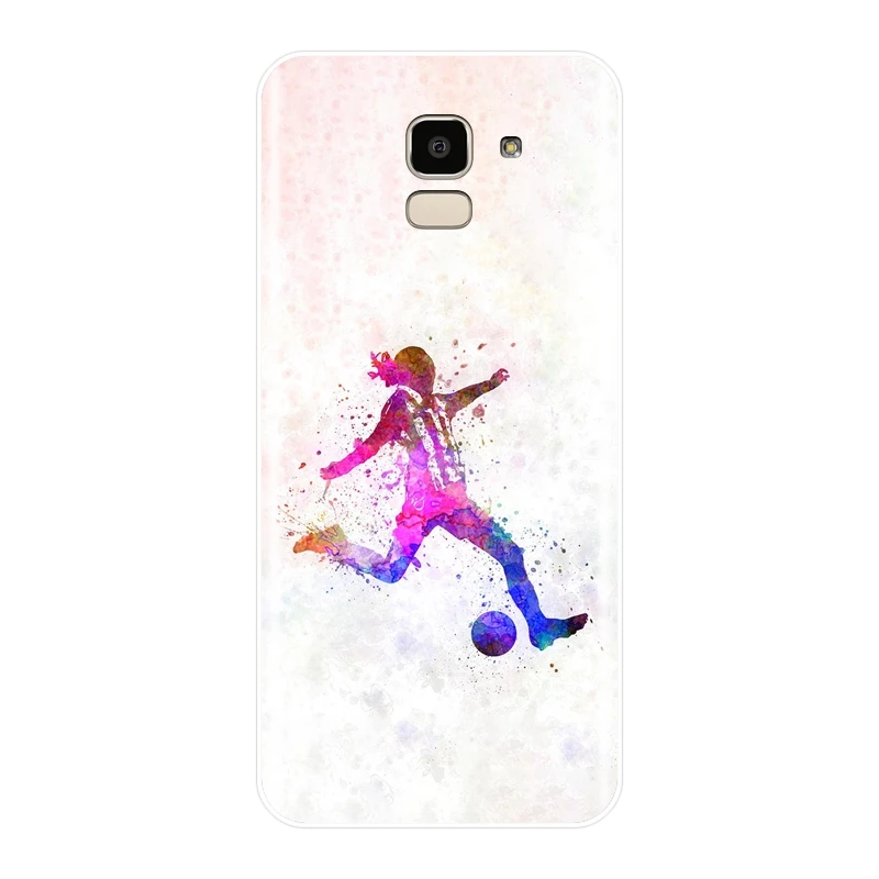 Футбол мягкий чехол для телефона из силикона Samsung Galaxy J2 J5 J7 Prime J4 J6 J8 плюс 2018 задняя