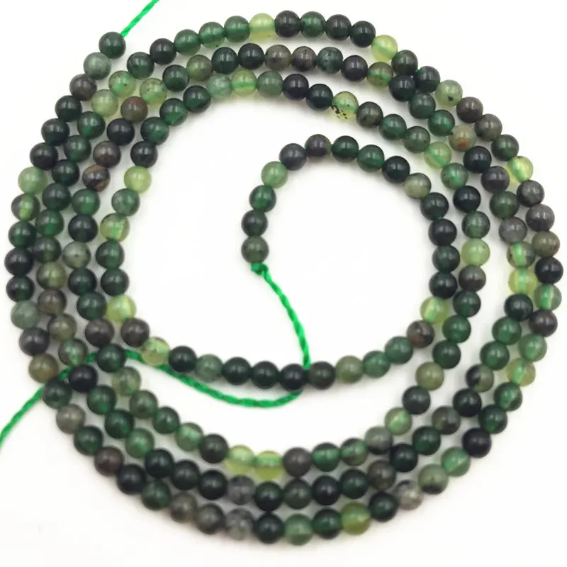 Новые Изысканные Зеленые Круглые бусины из натурального камня 2 мм 3 для