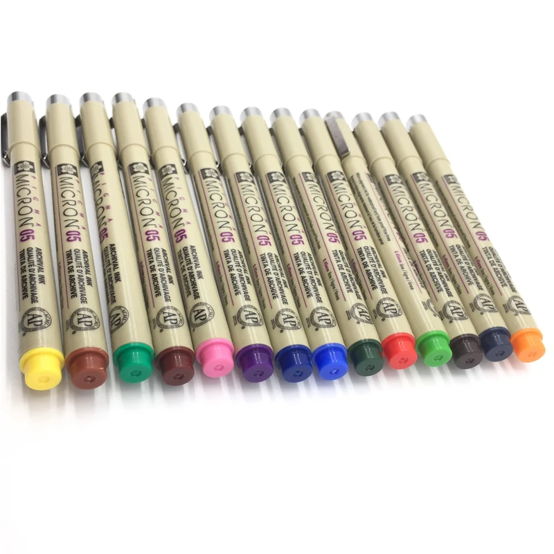 Набор из 8/14 цветов s SAKURA Pigma Micron ручка для рисования 0 25 мм 45 цветные линии маркер