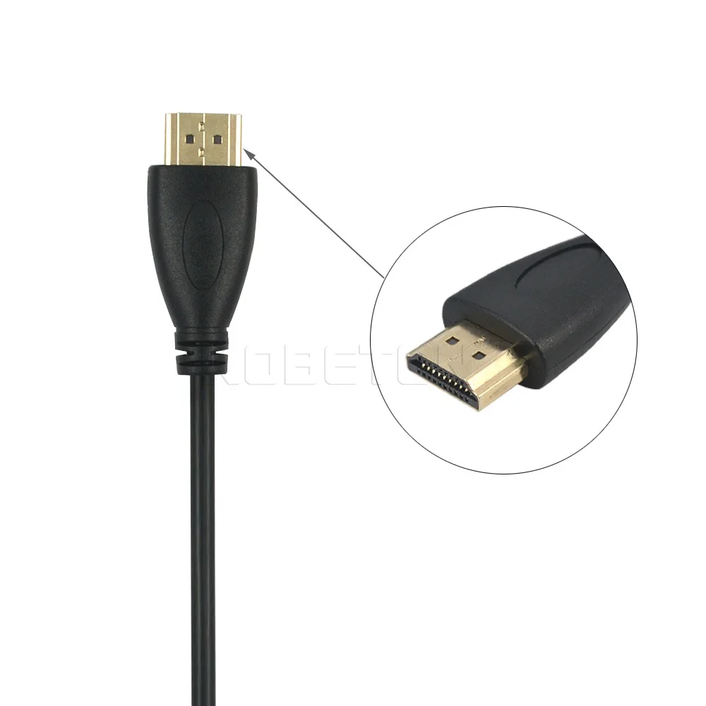 Full HD 3 в 1.4 HDMI совместимый с микро кабелем com' золотистый адаптер для плакировки