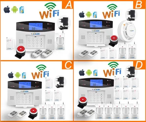 Wifi GSM PSTN домашняя охранная сигнализация домофон 433 беспроводной датчик сигнализации дистанционное управление автоматический набор сирен датчик комплект