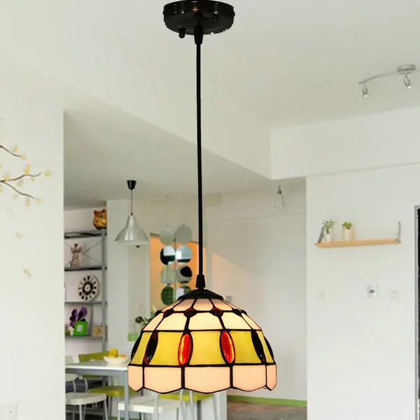 

110-240V Free Shipping Iron Small Tiffany Lamp D20cm With 1 Light For Corridor E27 Excluded Led Bulbs Is Available