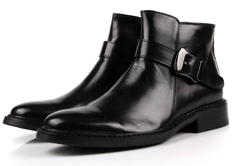 Модные светло-коричневые/черные мужские ботильоны мотоциклетные ботинки из