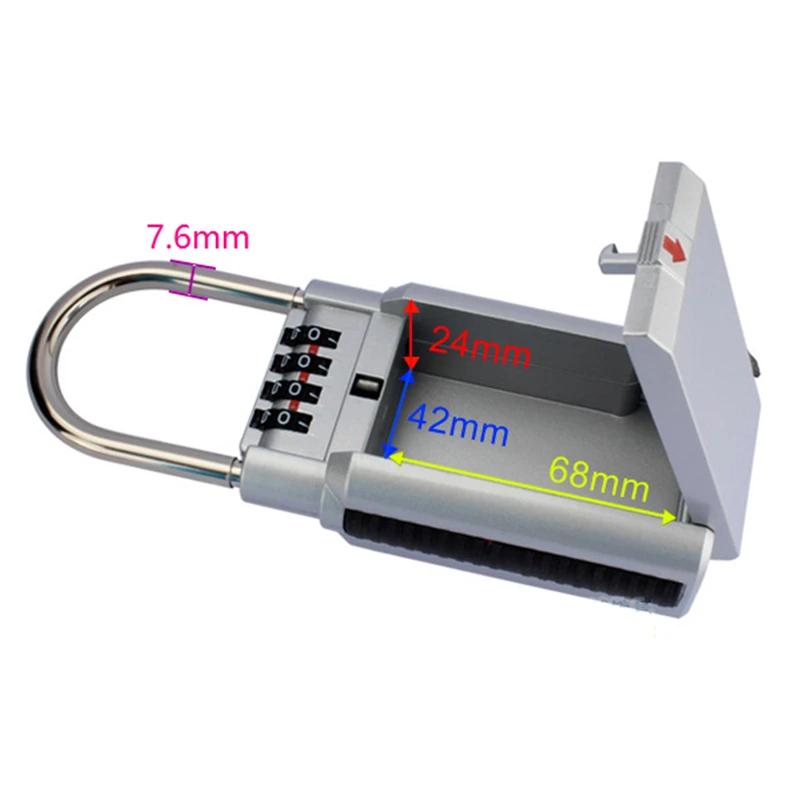 Ключ ящик для хранения секретный замок с 4 циферблаты сбрасываемый пароль