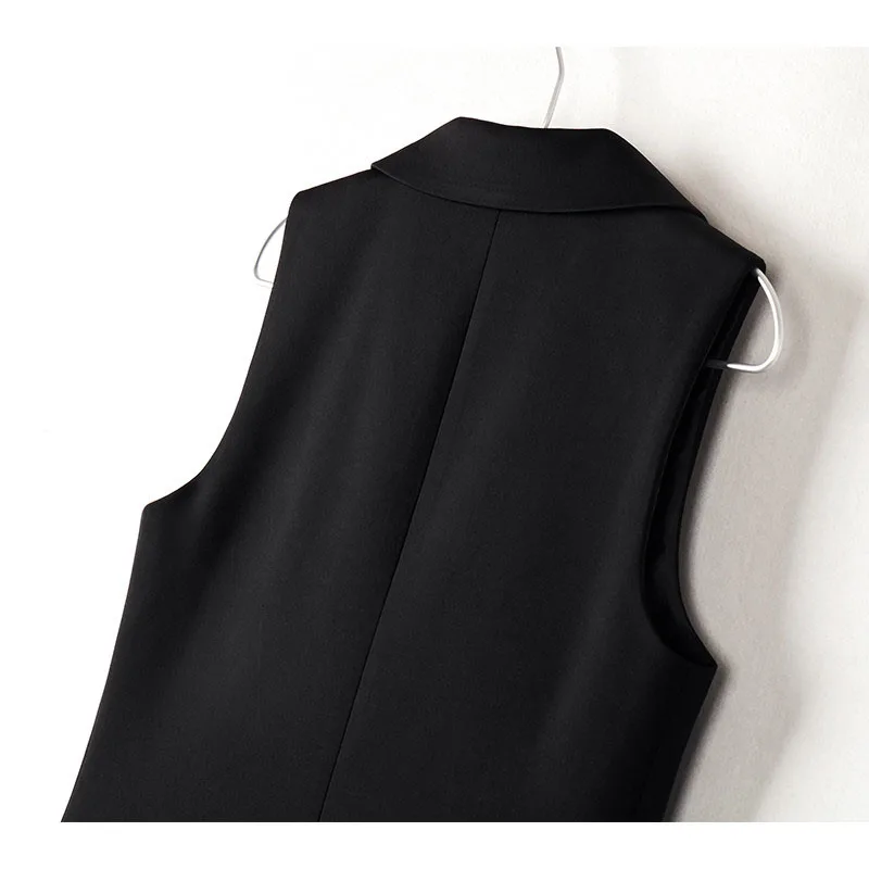 

Spring And Autumn Women Blazer Vests Casual Suit Vest Femme Outer Wear Sleeveless Coat Women Jackets DS5018
