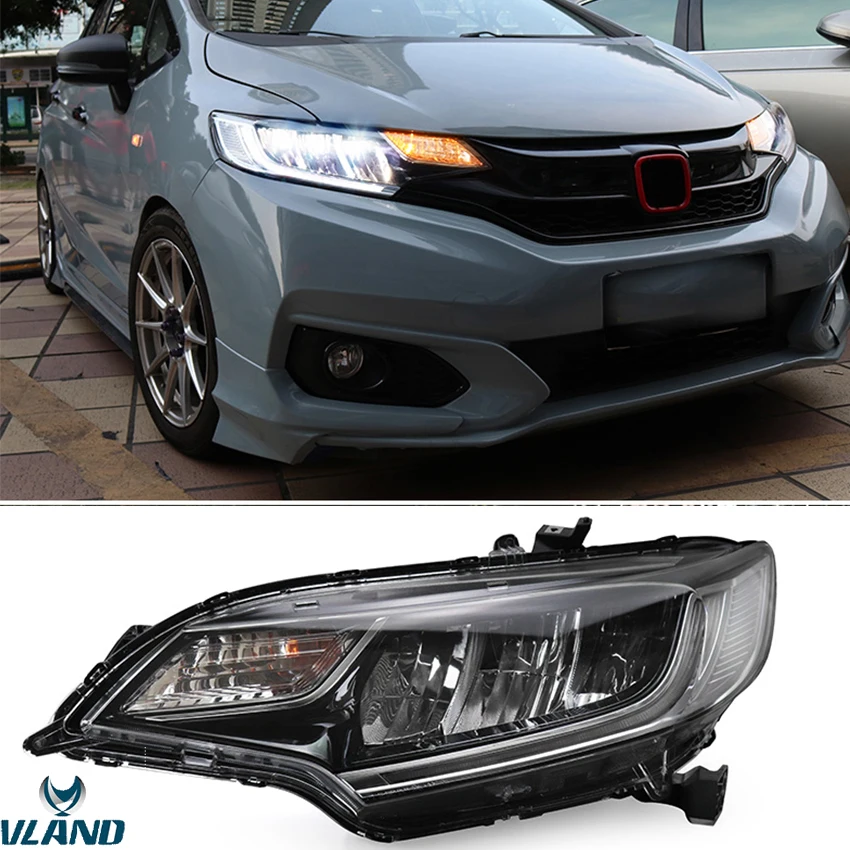 Vland factory GK5 RS передняя фара для фары модели Подходит 2014 2017 2018 JAZZ Head lamp DRL + Full LED