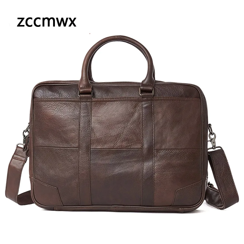 2020 new fashion leather men's bag high quality men's laptop bag business bag briefcase multi-function Messenger bag