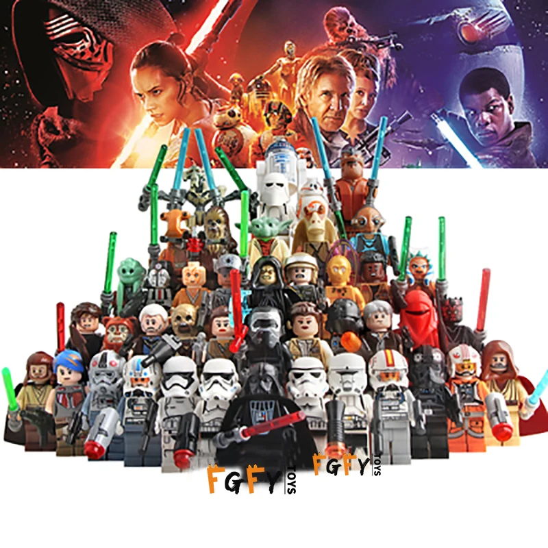 LegoINGly Звездные войны строительные блоки джедаи чевбакка Хан йода Дарт Вейдер Оби