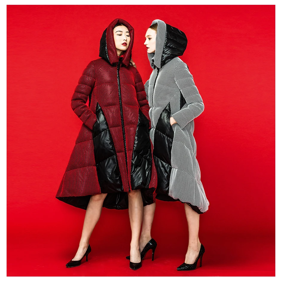 Новинка 2015 зимняя женская куртка пуховики и парки 90% утиный пух верхняя одежда