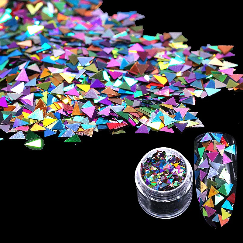 1 г/кор. голографические Ромбы треугольники для ногтей блестки лазерные