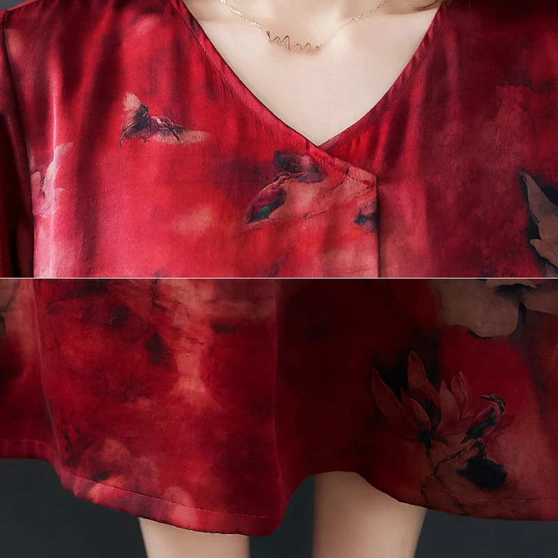 Зеленое шелковое платье 2019 летнее размера плюс большое для женщин высокое