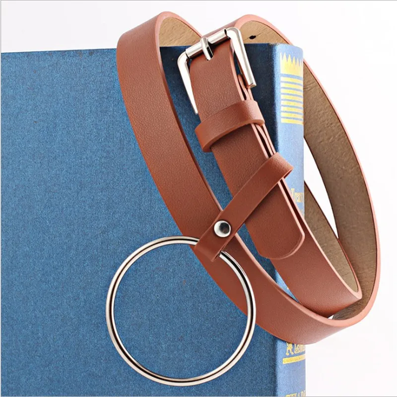 Новинка 2018 дизайнерский женский ремень женское большое кольцо украшенное поясом