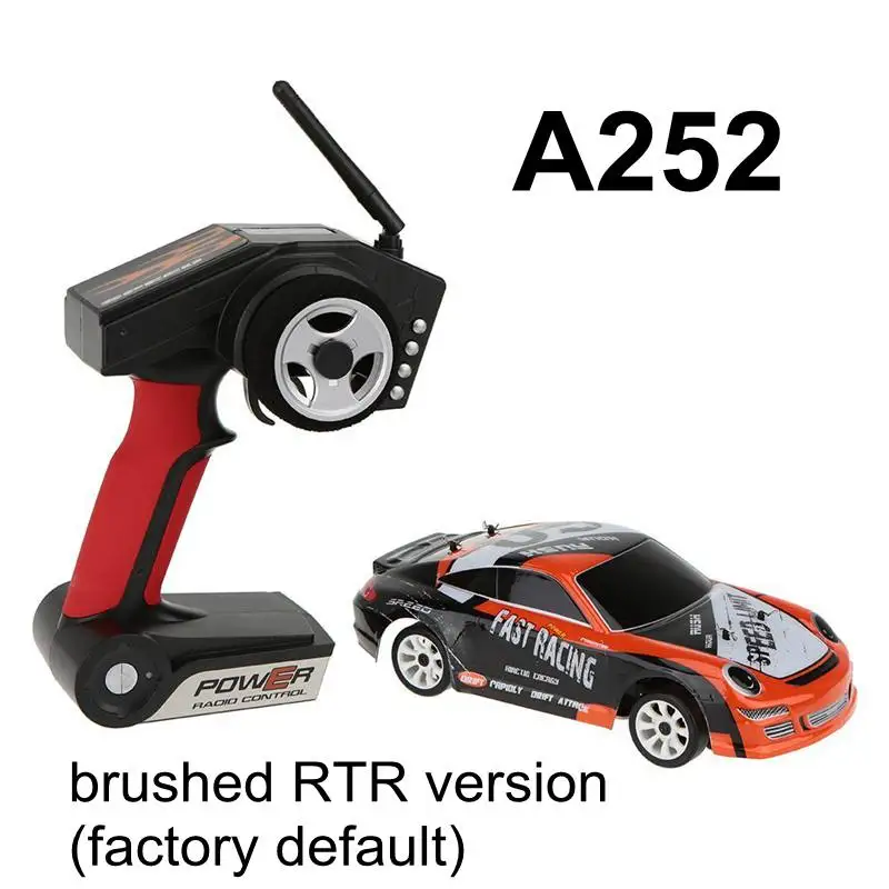 A252 brushed RTR RC WLtoys A202 A212 A222 A232 A242 A252 1:24 автомобиля ударная установка RTR бесщеточная модернизация EZRUN 2030 мотор 18A ESC AX5S 2,4 г радио - Цвет: A252 brushed RTR
