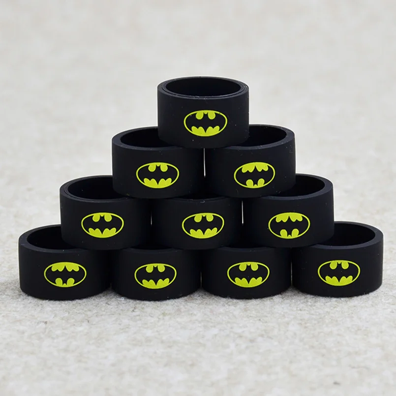 50 шт. США капитан логотип силиконовая резина вейп браслет кольца и силиконовые